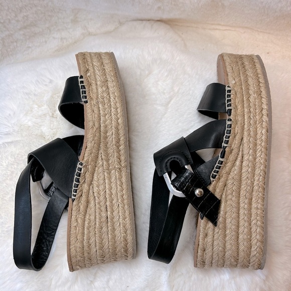 Rag & Bone August Espadrille in suede upper & leather lining sandals Sz-9.5. D - Picture 7 of 14